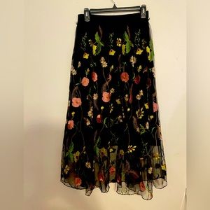 Floral sheer skirt